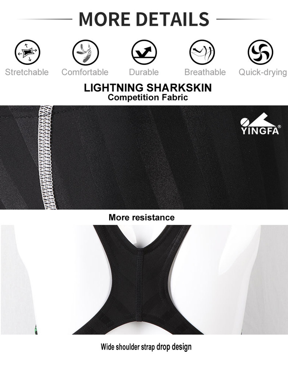 Yingfa 937 Shark Skin KneeSkin Technical Swimsuit - Athletes Choice