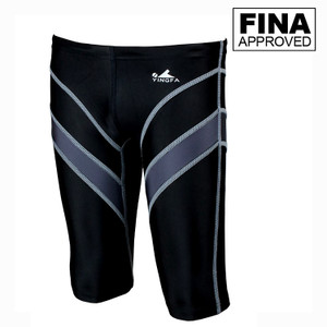 Yingfa 9402-2 Black/Gray Lightning Arrow Sharkskin Men's Jammers -Fina Approved Yingfa 9402-2 Black/Gray Lightning Arrow Sharkskin Men's Jammers -Fina Approved