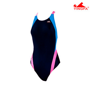 Yingfa 976-2 Aquaskin Costume Women's Swimsuits - Black/Skyblue/Pink Yingfa 976-2 Aquaskin Costume Women's Swimsuits - Black/Skyblue/Pink
