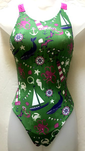 5614-3 Girl's Swimsuit - Green
