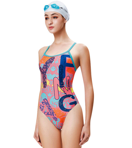 623-2 Women's PBT One Piece Swimsuits Pink
