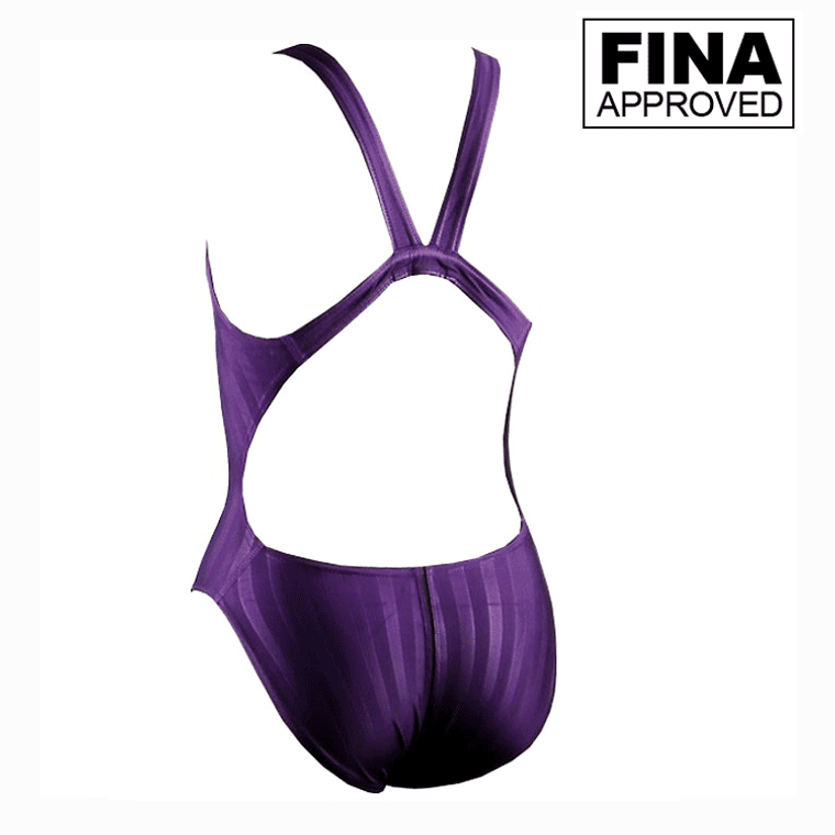 Yingfa YF982-4 Purple  Women's Lightning Shark-Skin Swimsuit - Fina Approved  