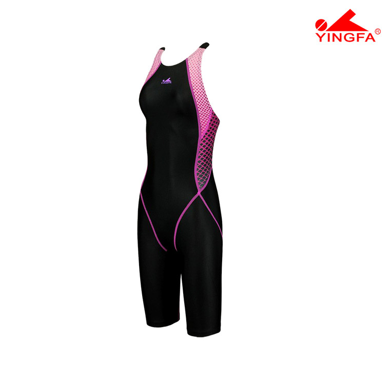 YINGFA YF943-2 NEW E TANCHE TECHNICAL WOMEN'S KNEE SUITS - BLACK/PINK