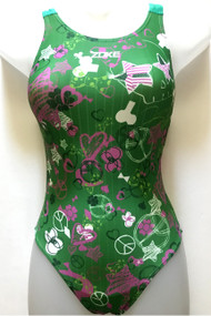 5618-4 Girl's Swimsuit - Green