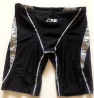 6977-2 Men Swim Jammers - Black/Silver 