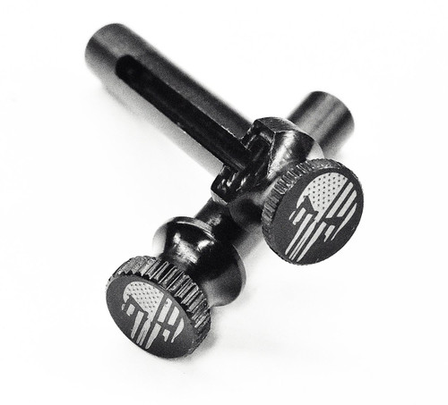 Extended Pivot and Takedown Pins - Punisher Engraved