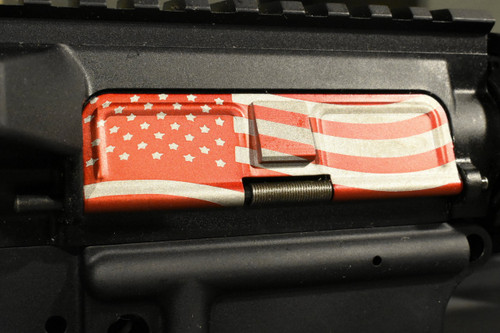 AR15 Dust Cover - American Flag 2 - RED