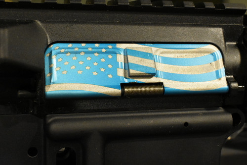 AR15 Dust Cover - American Flag 2 - Blue