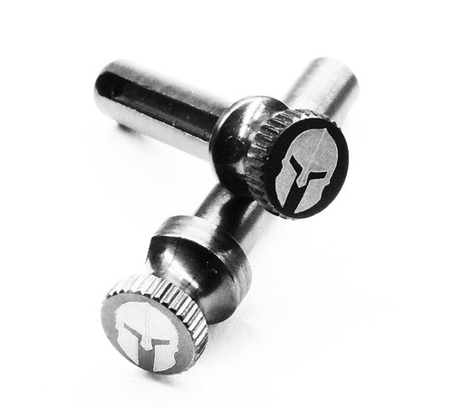 Extended Pivot and Takedown Pins - Spartan Helmet Engraved