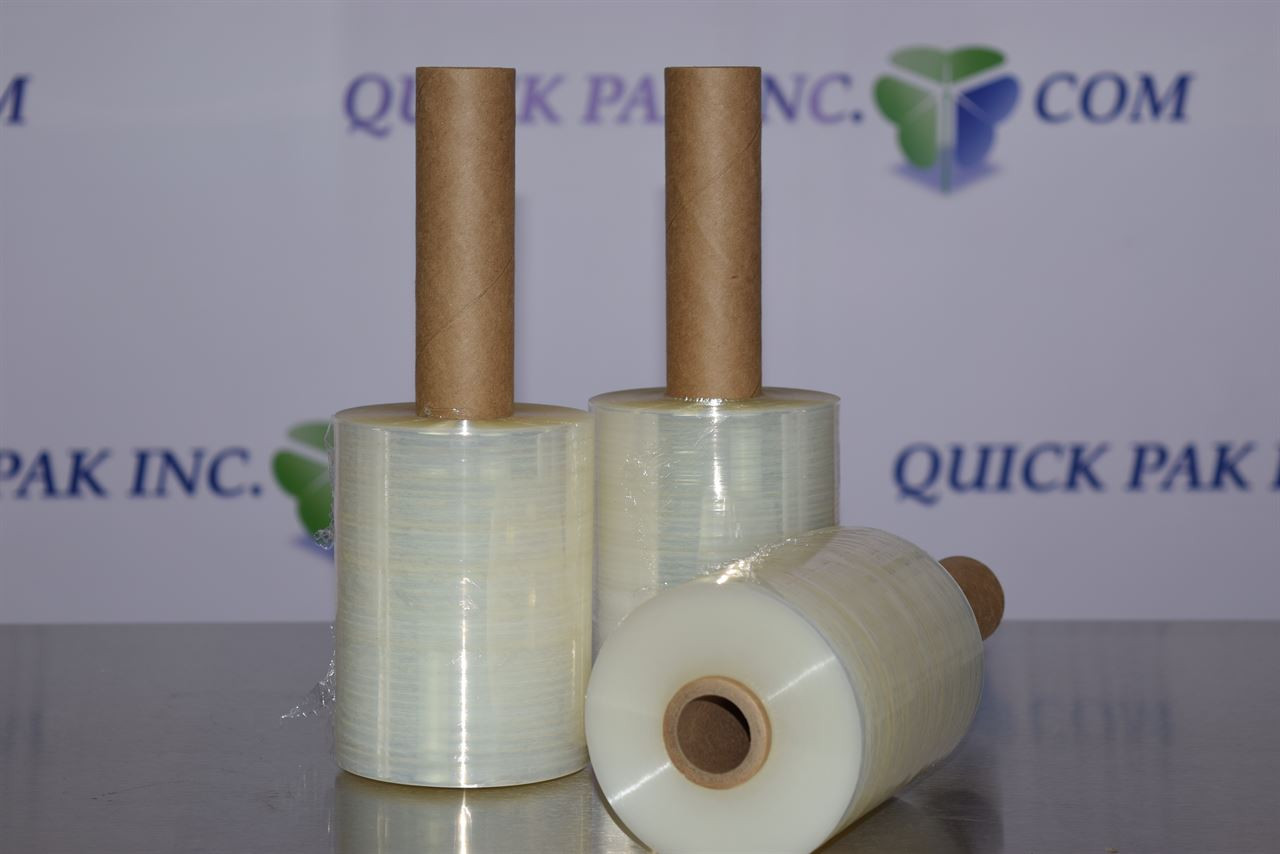 80 Gauge - 20 x 1000' Black Extended Core Blown Stretch Wrap Film, 4/pk