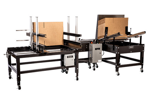 Vertical Case Transport System (VCTS), End Rollers, Exit Guides, Boxes Up to 33" Wide, Plus Casters