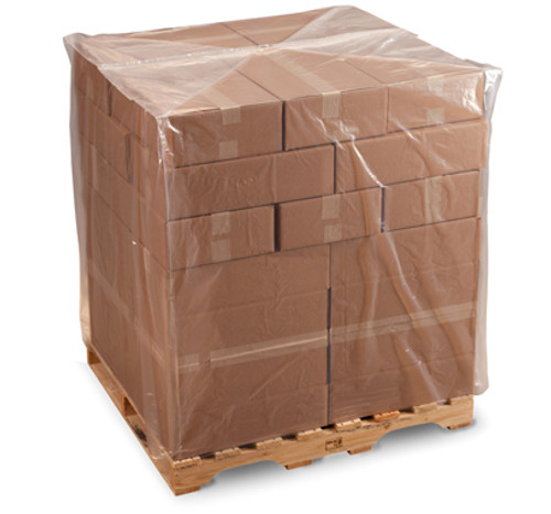 51" x 49" x 85" x 1.5mil Clear Low Density Polyethylene Pallet Cover for Pallet Size 48 X 48 X 60