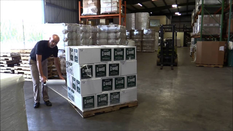 ​Manually Stretch Wrapping Pallets