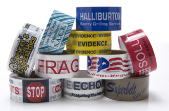 rolls or printed packaging tape