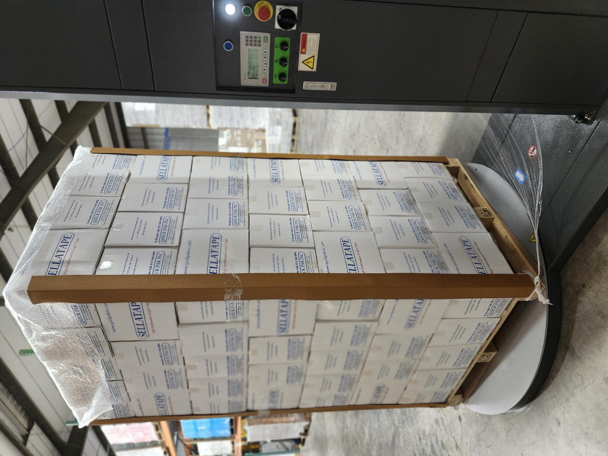 Wrapping a 2150 Lbs. Pallet with Amcor Resolve (RES) 55ga Machine Stretch Film