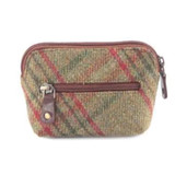 Tweed and Leather Coin Purse