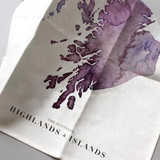 Watercolor Map of Scottish Highlands and Islands Kitchen Towel