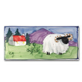 Scottish Sheep Hand Painted Landscape Ceramic Tile