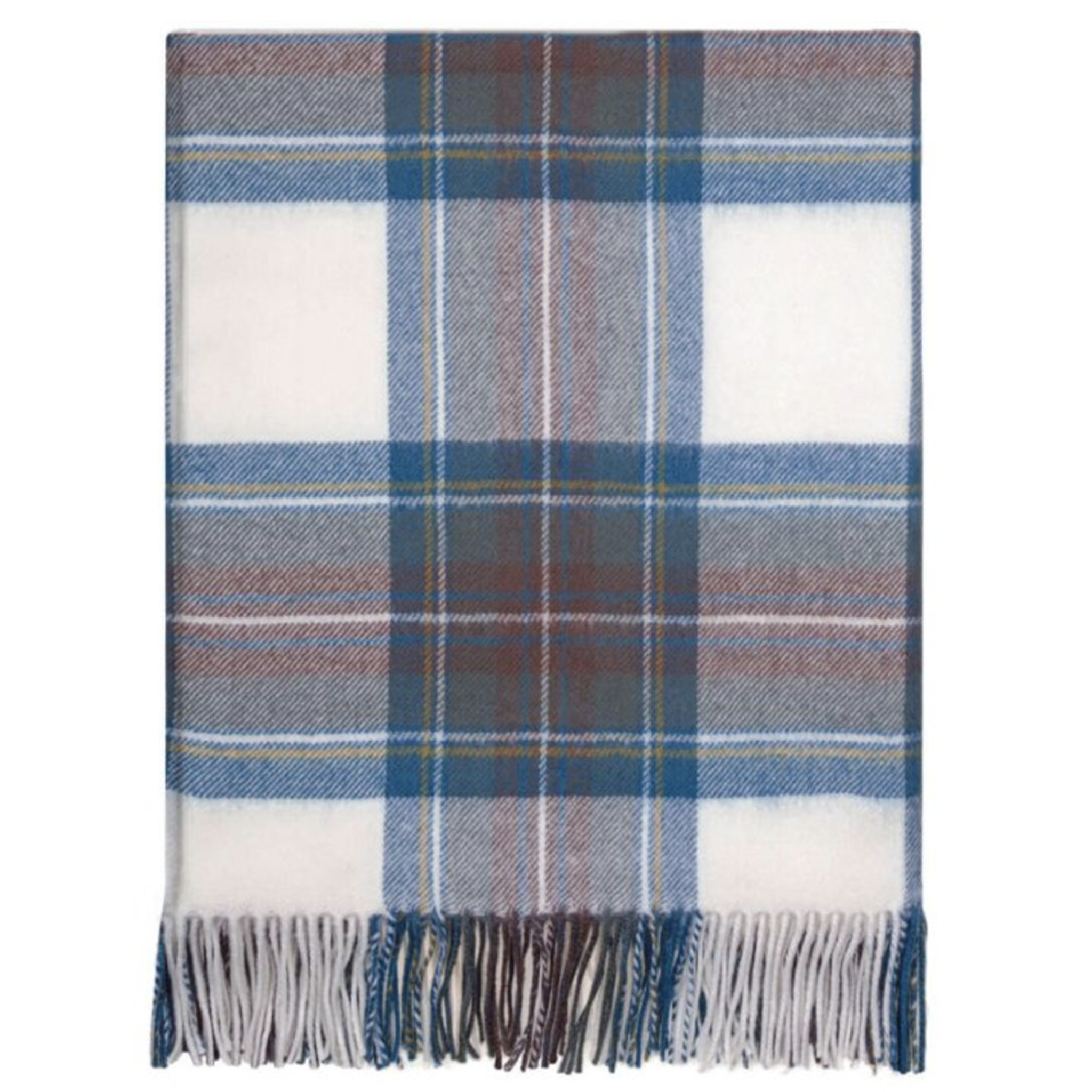 Stewart Dress Blue Tartan Blanket | 100% Lambswool Plaid Tartan Throw ...