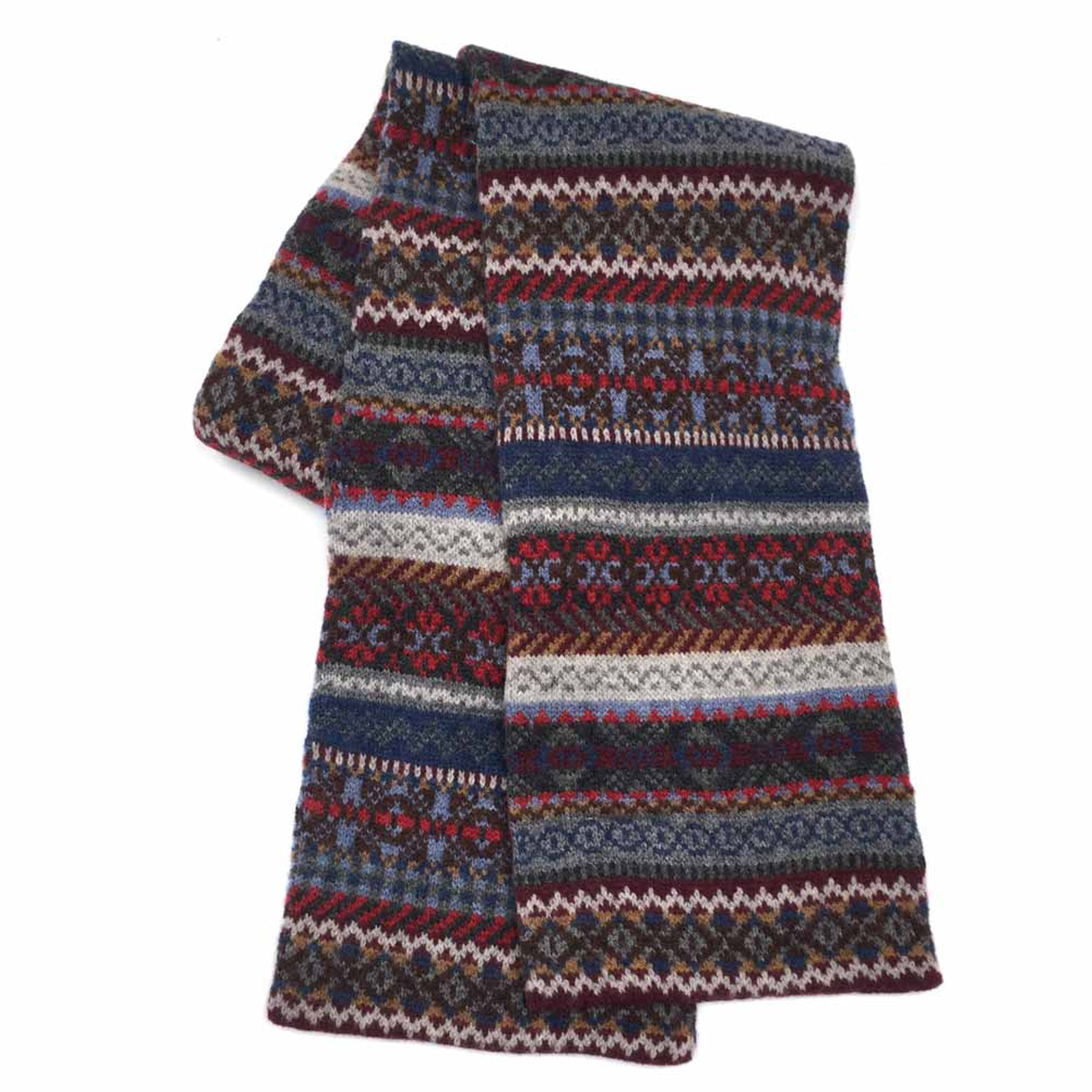 Lambswool Lorimer Scarf in Mineral Red 100 Lambswool Scarf from