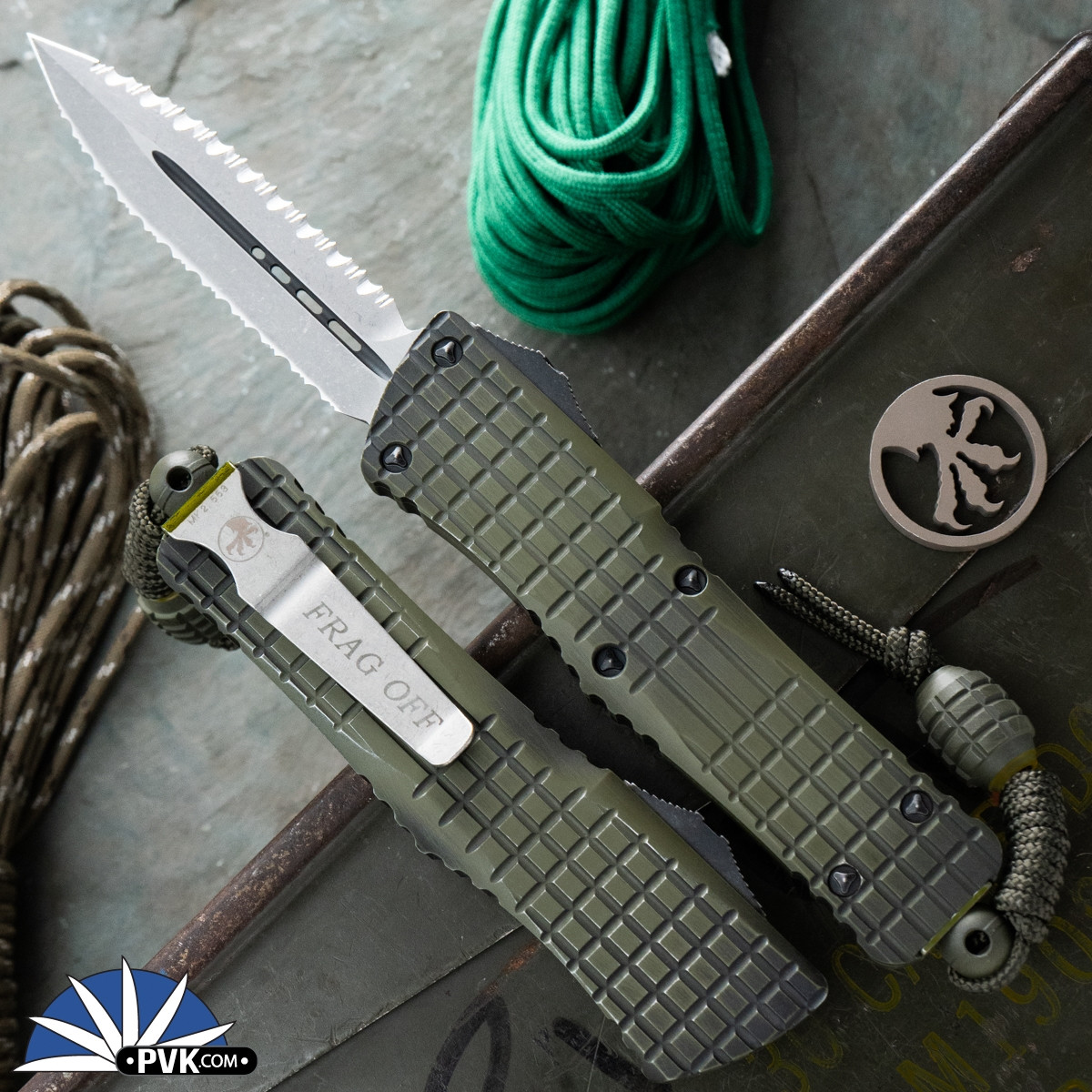 Microtech Combat Troodon MK2-FRAG 142-DR12APFOGG Double Edge
