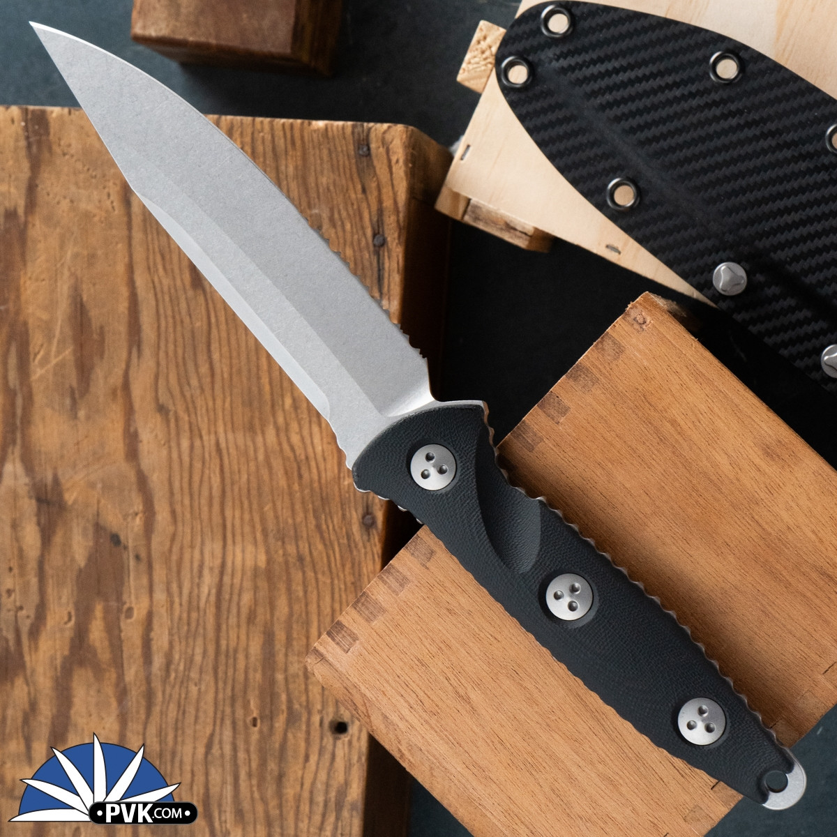 Microtech Socom Alpha 113-11 Single Edge Stonewash Partial