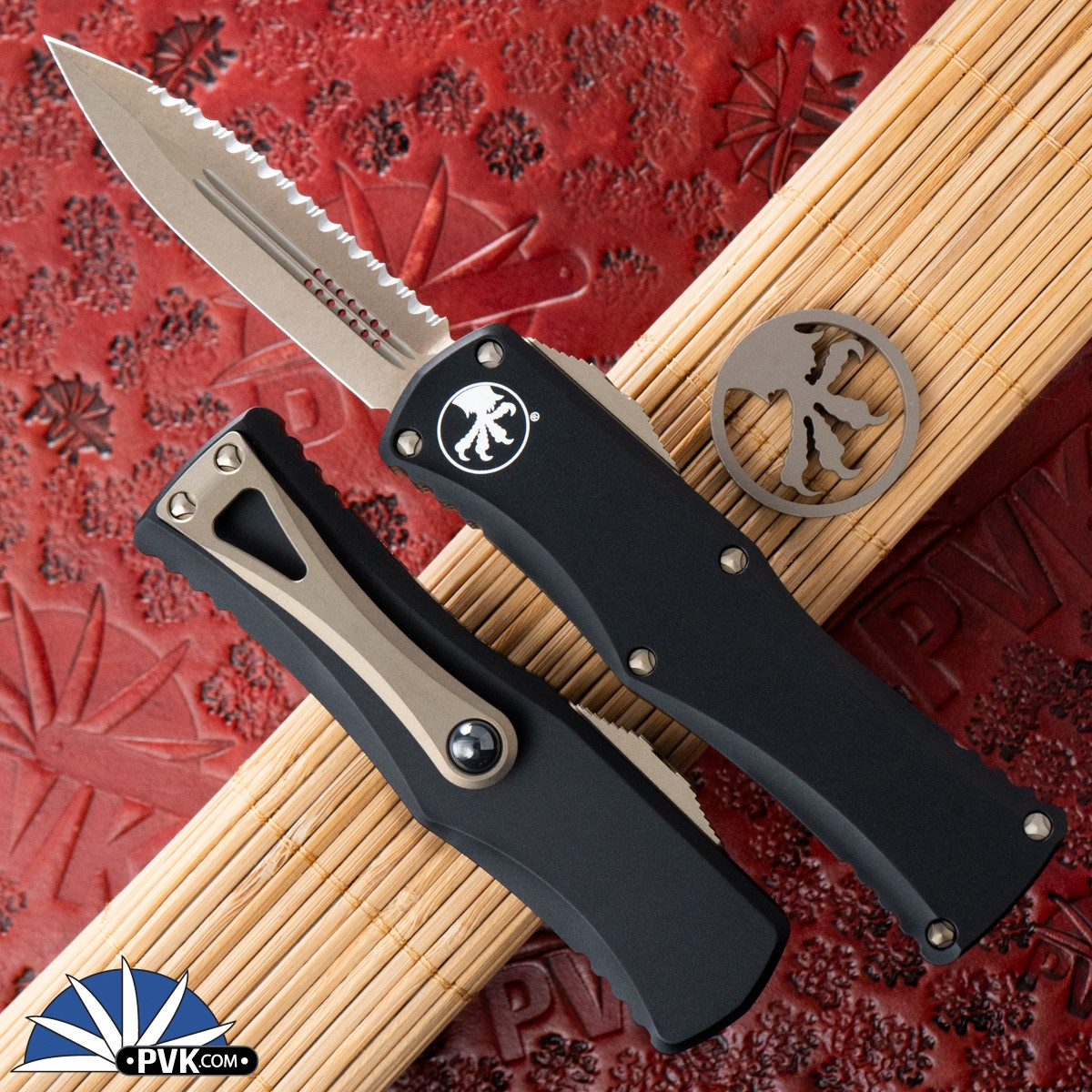 Microtech Hera 702-15 Double Edge Bronze Full Serrated Blade