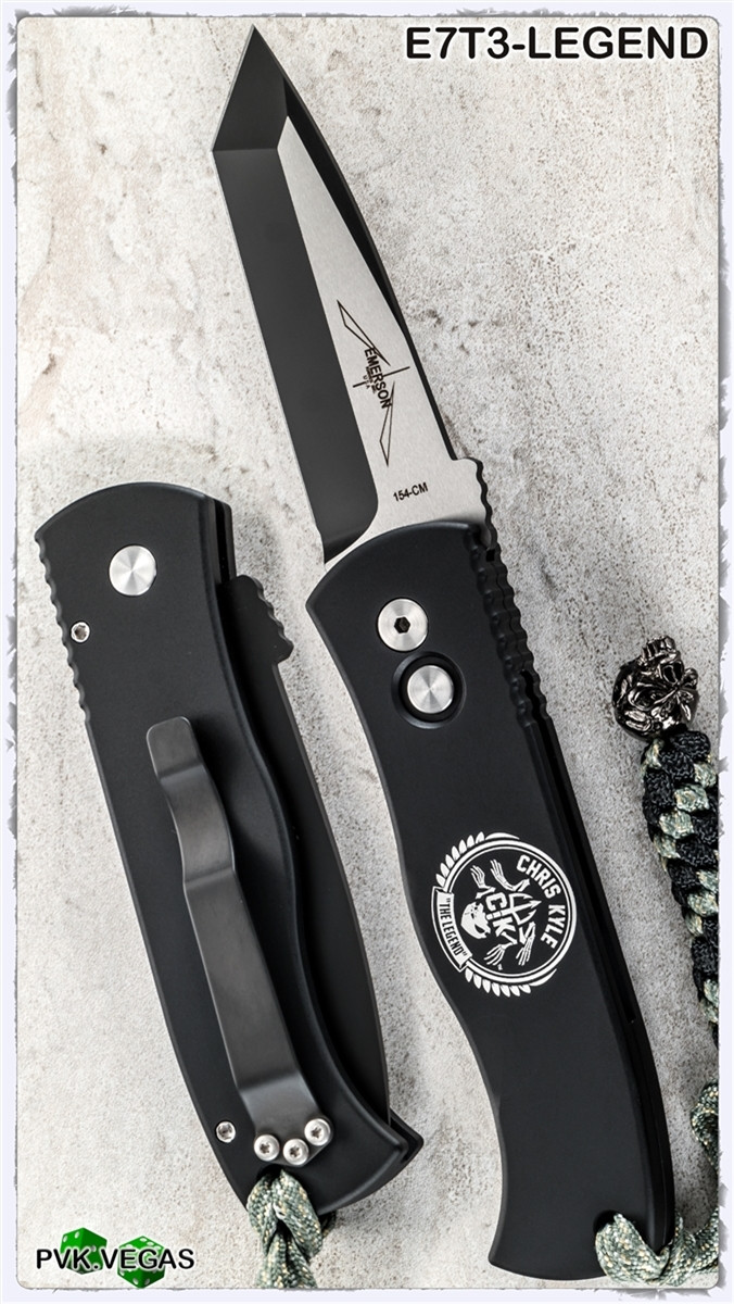 Protech Emerson CQC7 Auto E7T3-LEGEND Chris Kyle Legend - PVK