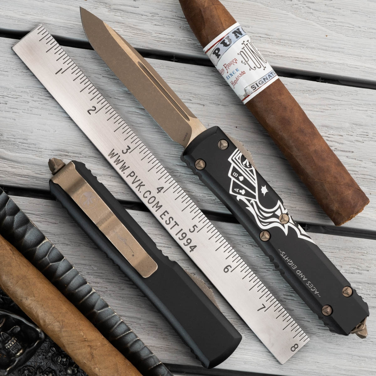 26.Miyu様　オーダー Microtech Ultratech 121-13DMS Single Edge Apocalyptic Bronze Blade