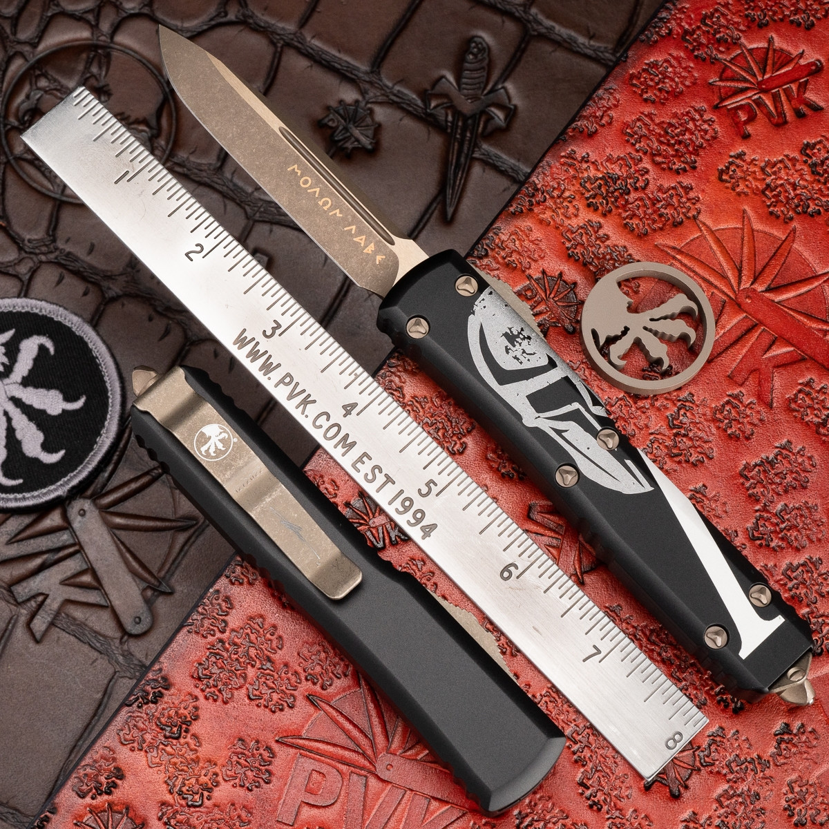 Microtech Ultratech 121-13MLS Single Edge Apocalyptic Bronze Blade