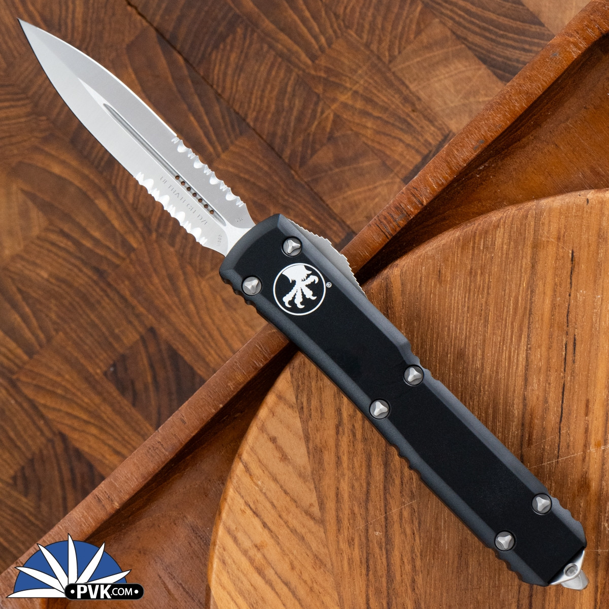 Microtech Ultratech 122-5 Double Edge Satin Partial Serrated Blade