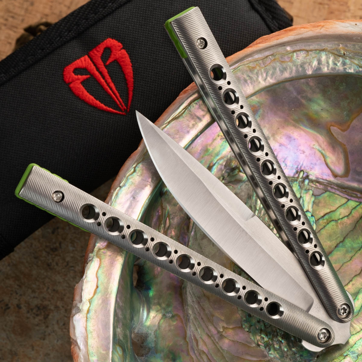 Biegler Bladeworks B-Hawk, D2, Titanium W/Hole Pattern - PVK