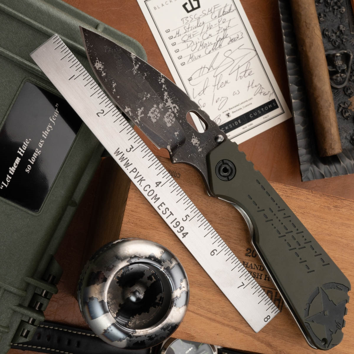 Blackside Customs/Strider Knives Collab SMF & Yo-Yo, Morse Code