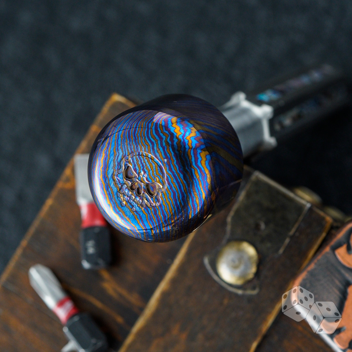 BURN Custom Bit Driver Titanium Hexagon Shaft W/Abalone Inlays