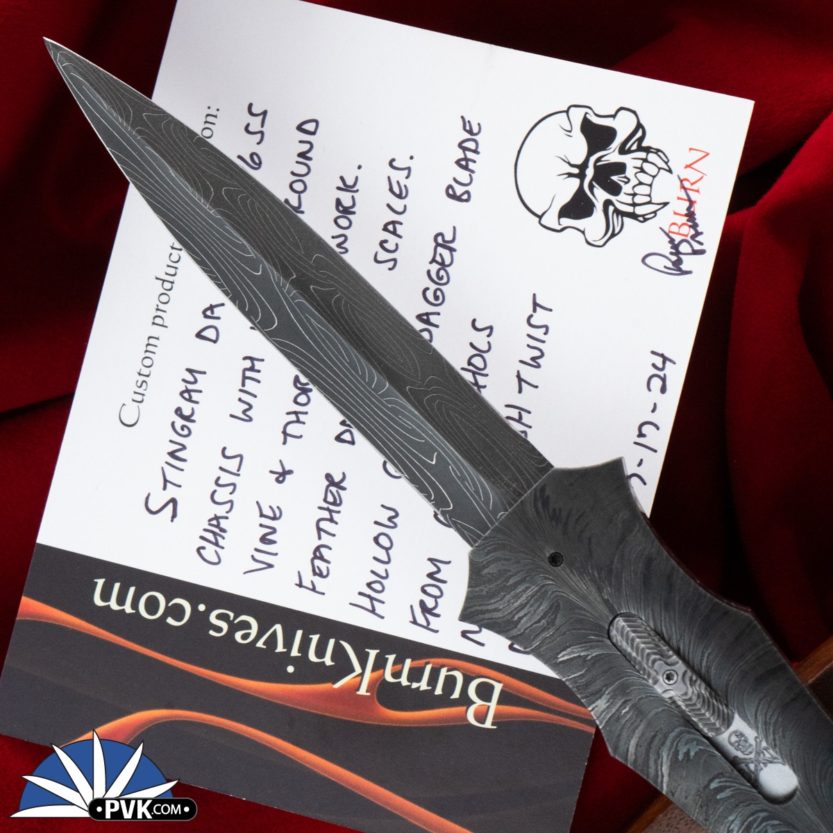 BURN Custom OTF Stingray D/A Chad Nichols Mosaic Turkish Twist