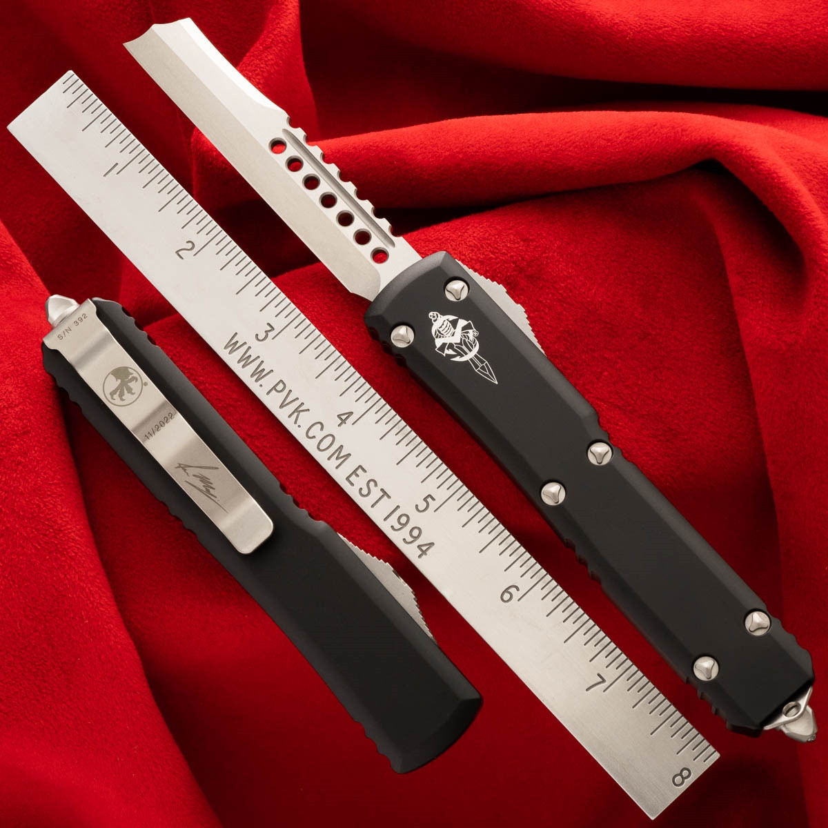 Microtech Ultratech 119R-10S Straight Razor Stonewash Blade, Black