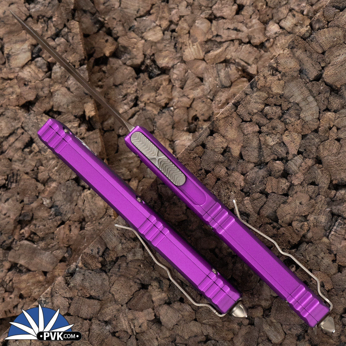 Microtech Ultratech 223-13VI Spartan Bronze Blade, Violet Handle - PVK