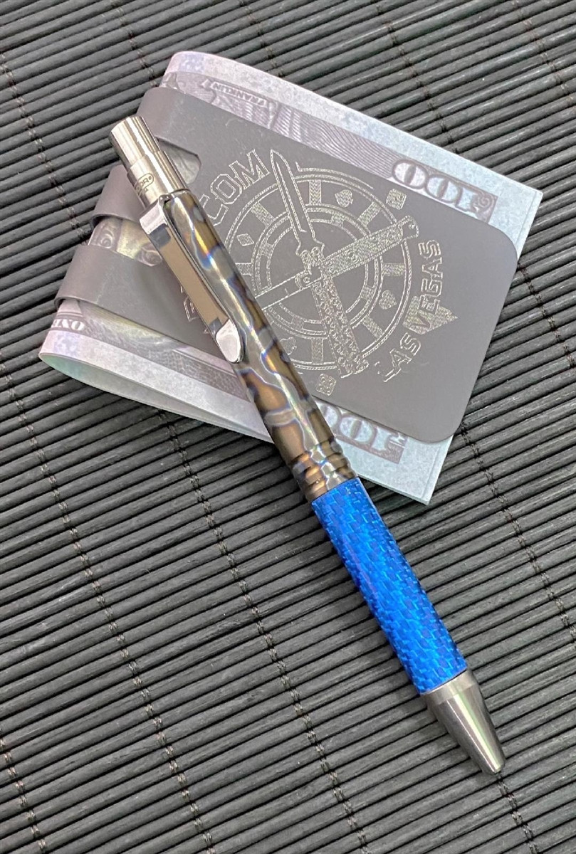 Darrel Ralph Designs (DDR) Flame Anodized Titanium and Blue Carbon