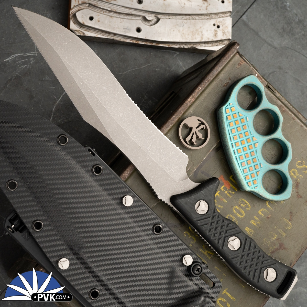 Microtech Arbiter 104-11AP Apocalyptic Partial Serrated Blade