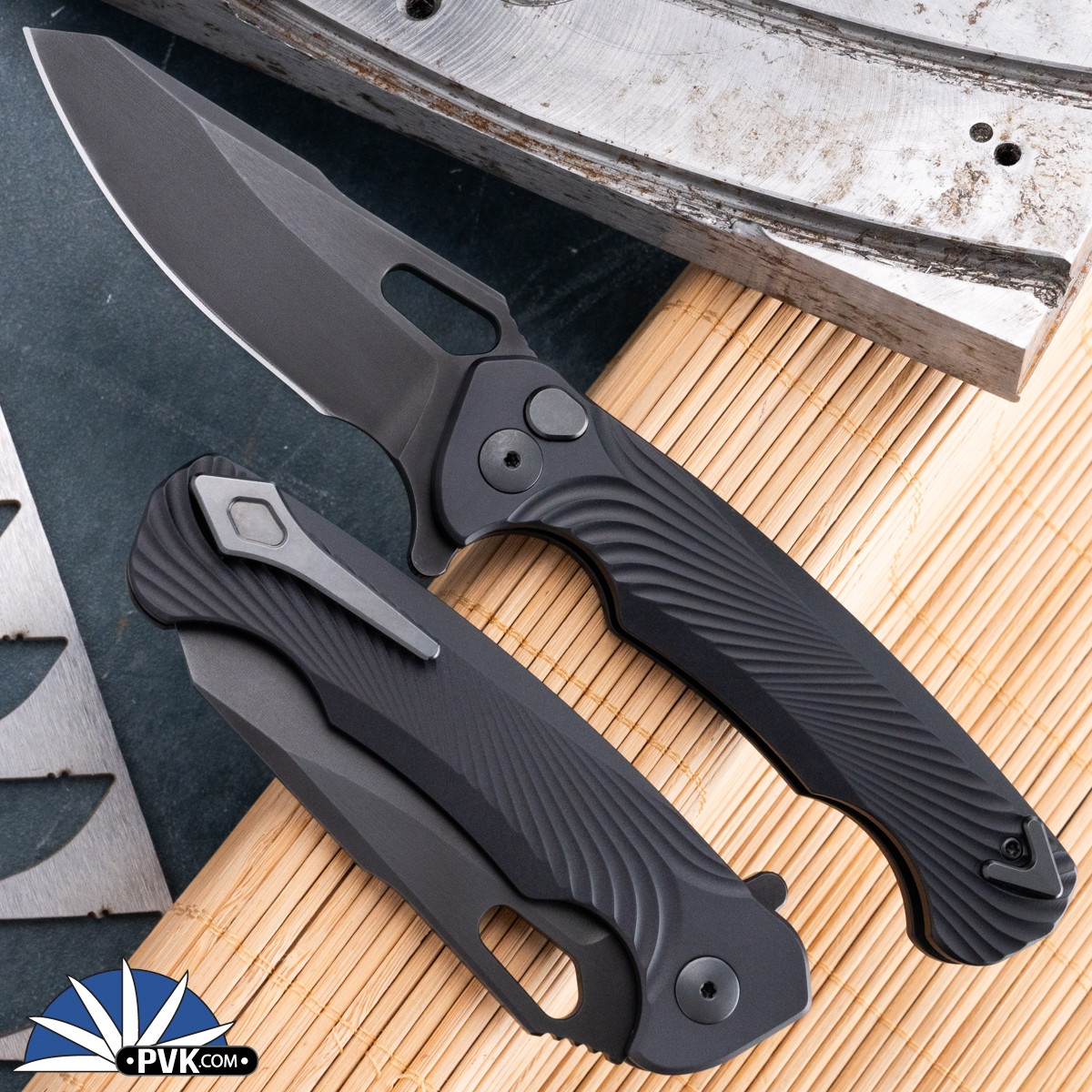 Dead Reckon Knives RB-1322-37 Black Ridgeback, SbNi Blade, Type