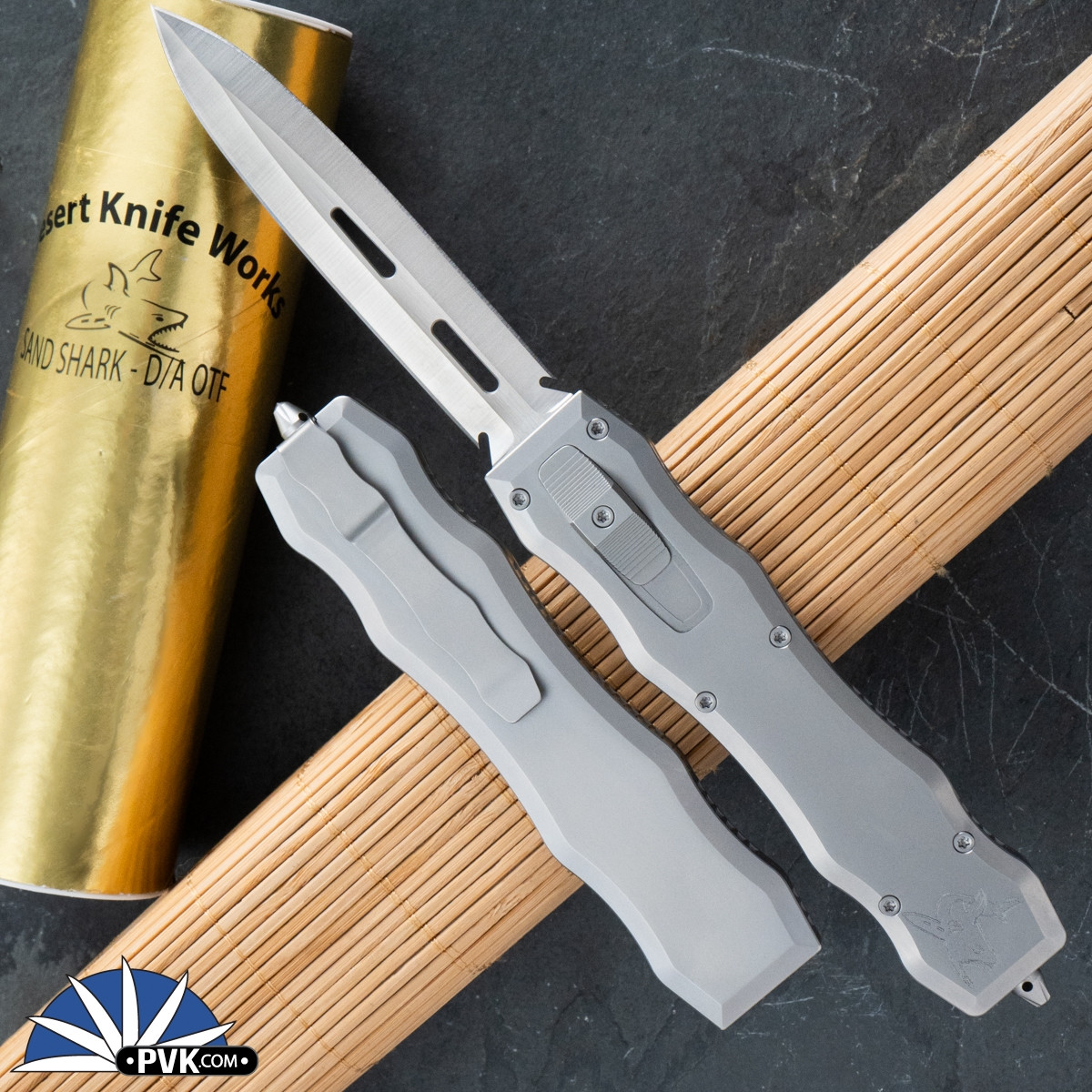 Desert Knife Works Sandshark Gen 2, Double Edge Satin M390 Blade
