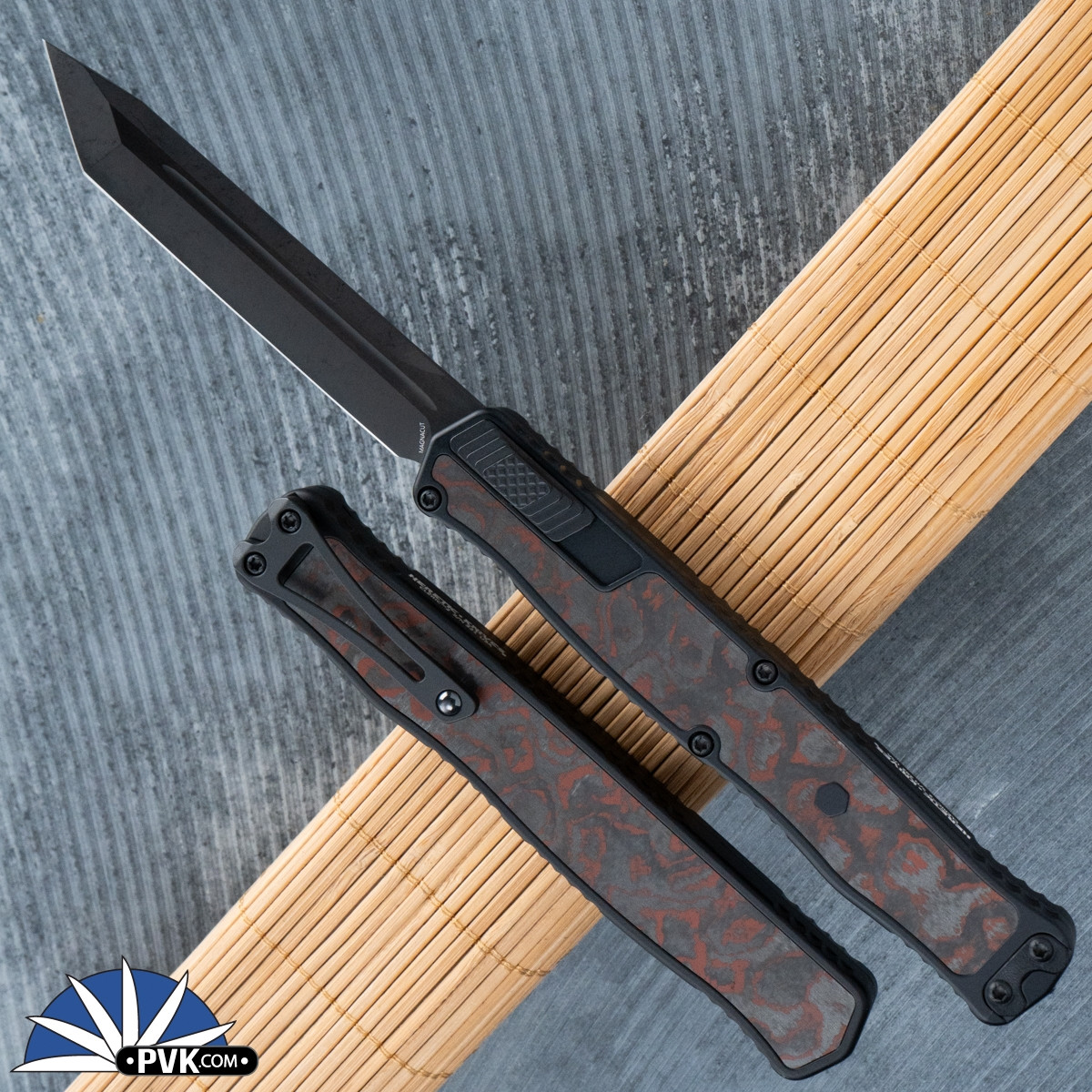 Heretic Knives Cleric II Tanto Magnacut DLC Blade, Black Handle