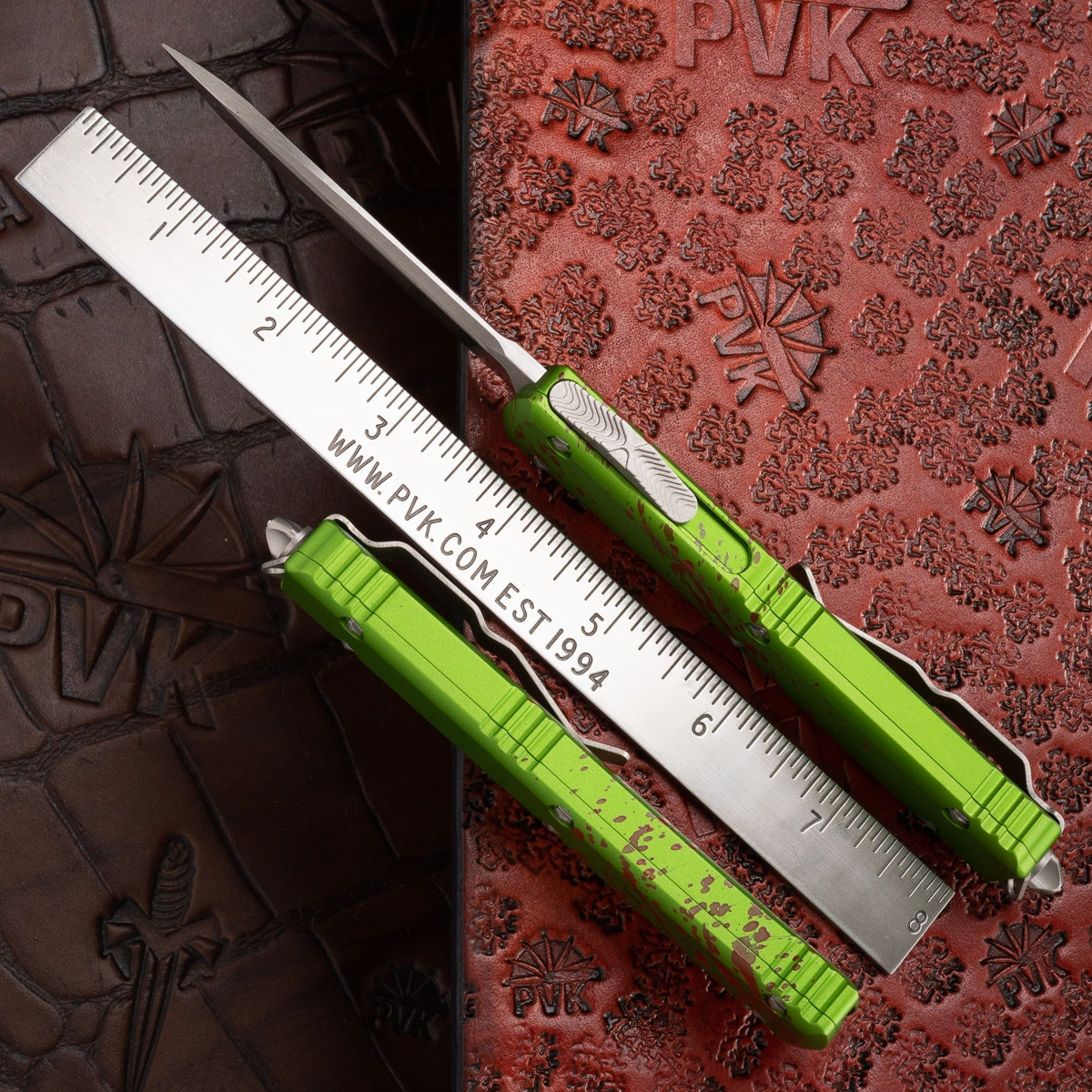 Microtech Ultratech 121-10Z Single Edge Stonewash, Zombie-Tech