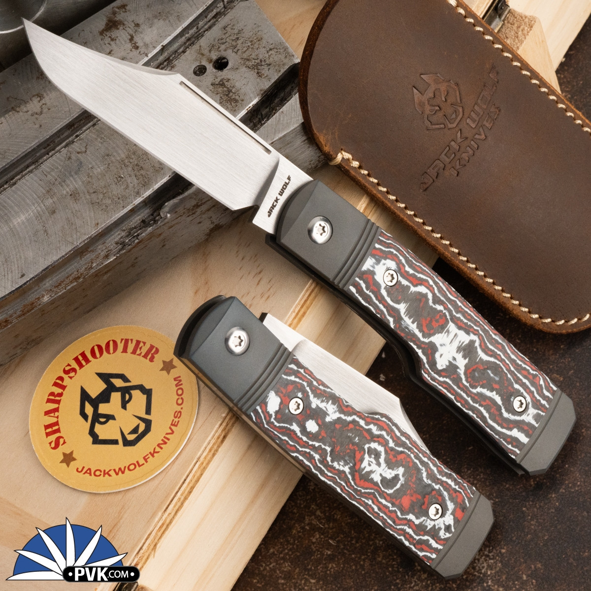 Jack Wolf Knives Sharpshooter Jack Hand Rubbed Satin Blade, Fat