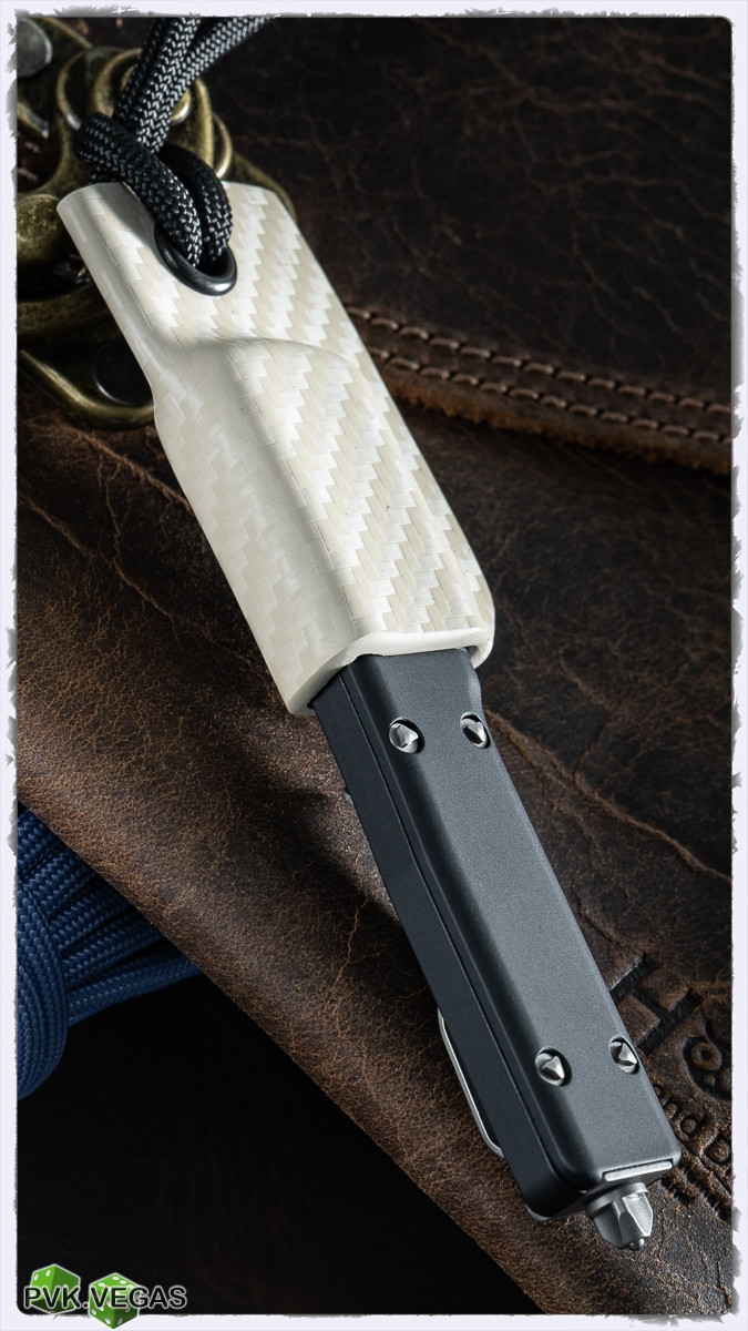 Microtech Kydex UTX70 Contour Body Neck Sheath Blond Carbon Fiber - PVK