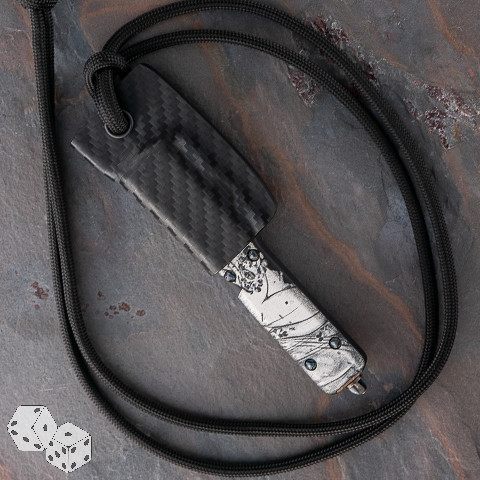 Microtech Kydex UTX70 Contour Body Neck Sheath Carbon Fiber - PVK