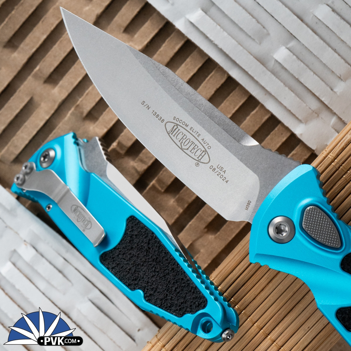 Microtech Socom Elite Auto 160A-10TQ Single Edge Stonewash Blade