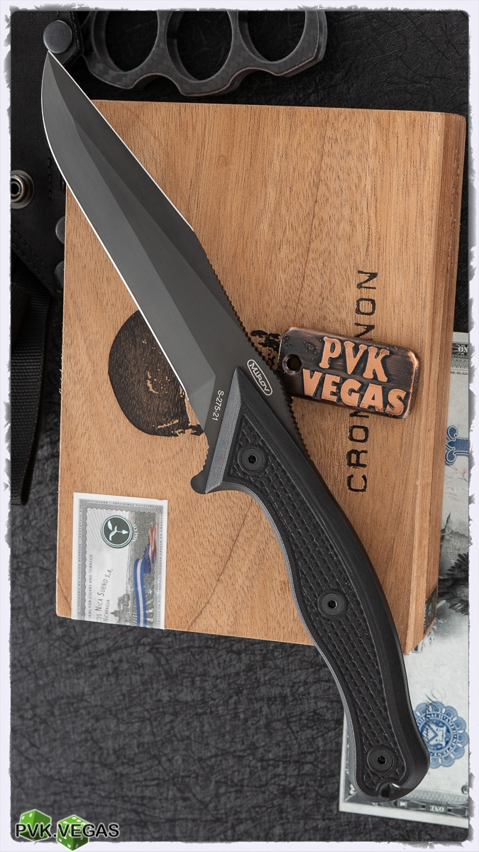 Mikov NUZ Storm Fixed Blade, Black G10, Black DCL N690 - PVK