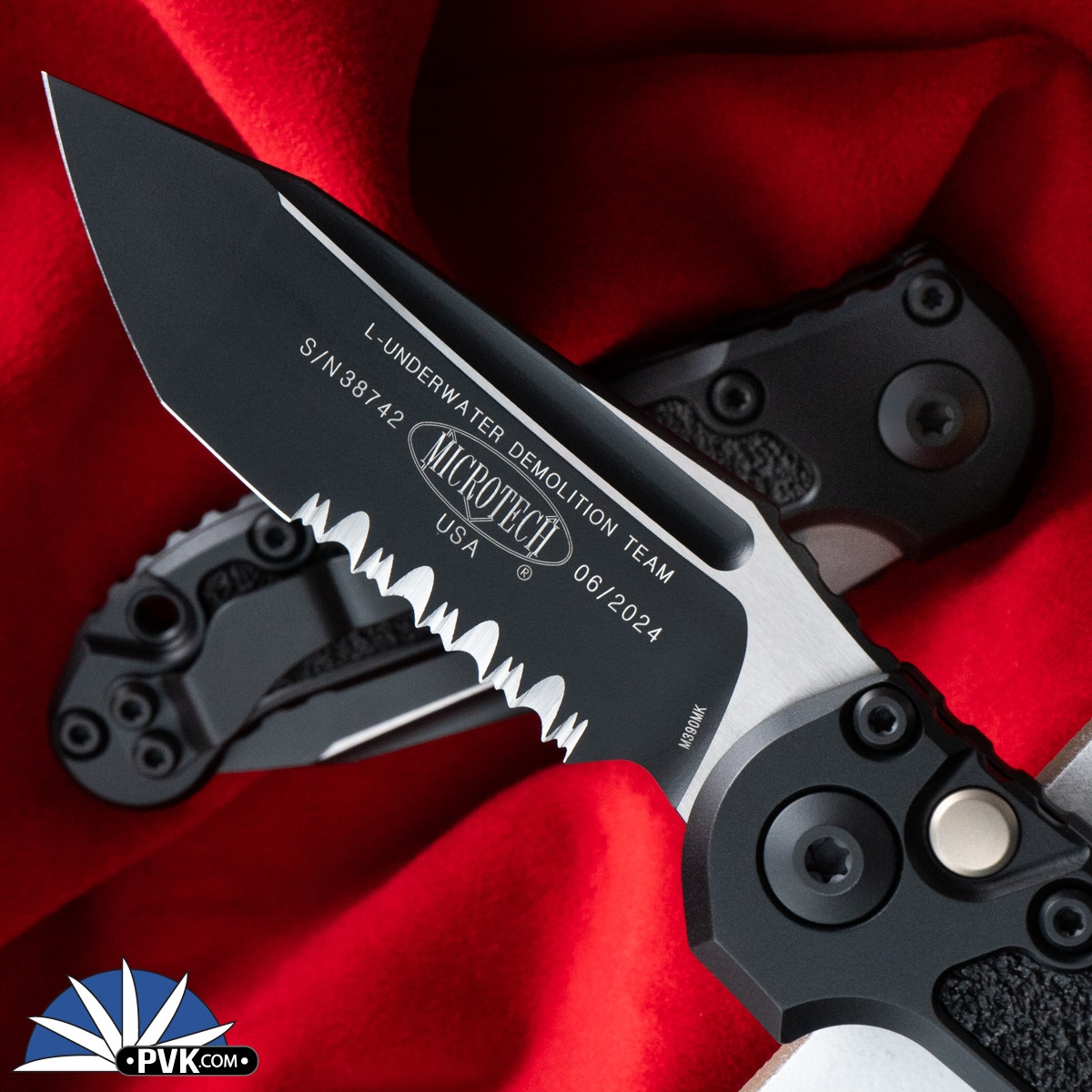 Microtech LUDT Gen 3 1136-2T Tanto Black Partial Serrated Blade