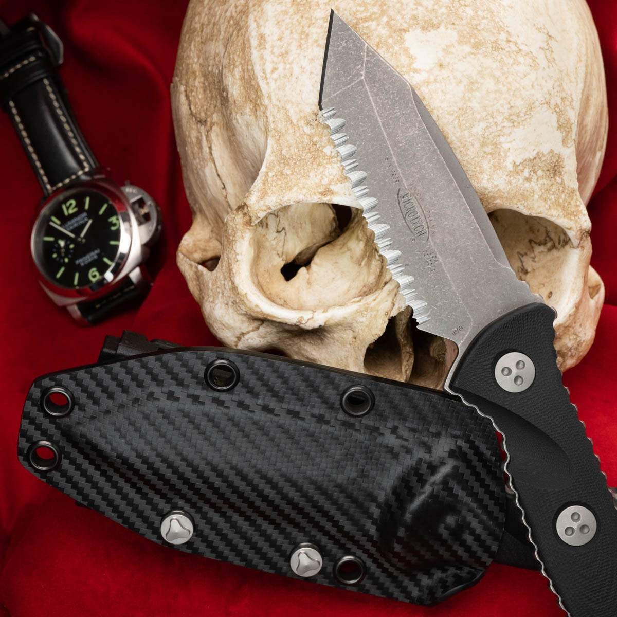 Microtech Socom Alpha Mini 114M-12AP Tanto Apocalyptic Full